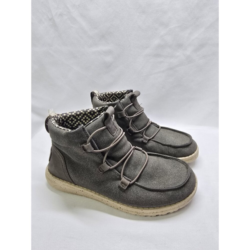 Womens Hey Dude Lea Coffee Casual Comfort Slip On Ankle Boots Size 6